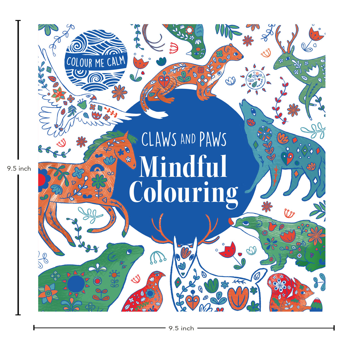 Claws and Paws Mindful Colouring | Colour me calm | Colouring book | Intricate colouring book