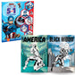 Marvel Spider-Man, Avengers and Captain America Sticker and 5-in-1 Colouring Pack of 3 Books | Stickers, Colouring and Activities for 5 to 8 Year Old Kids