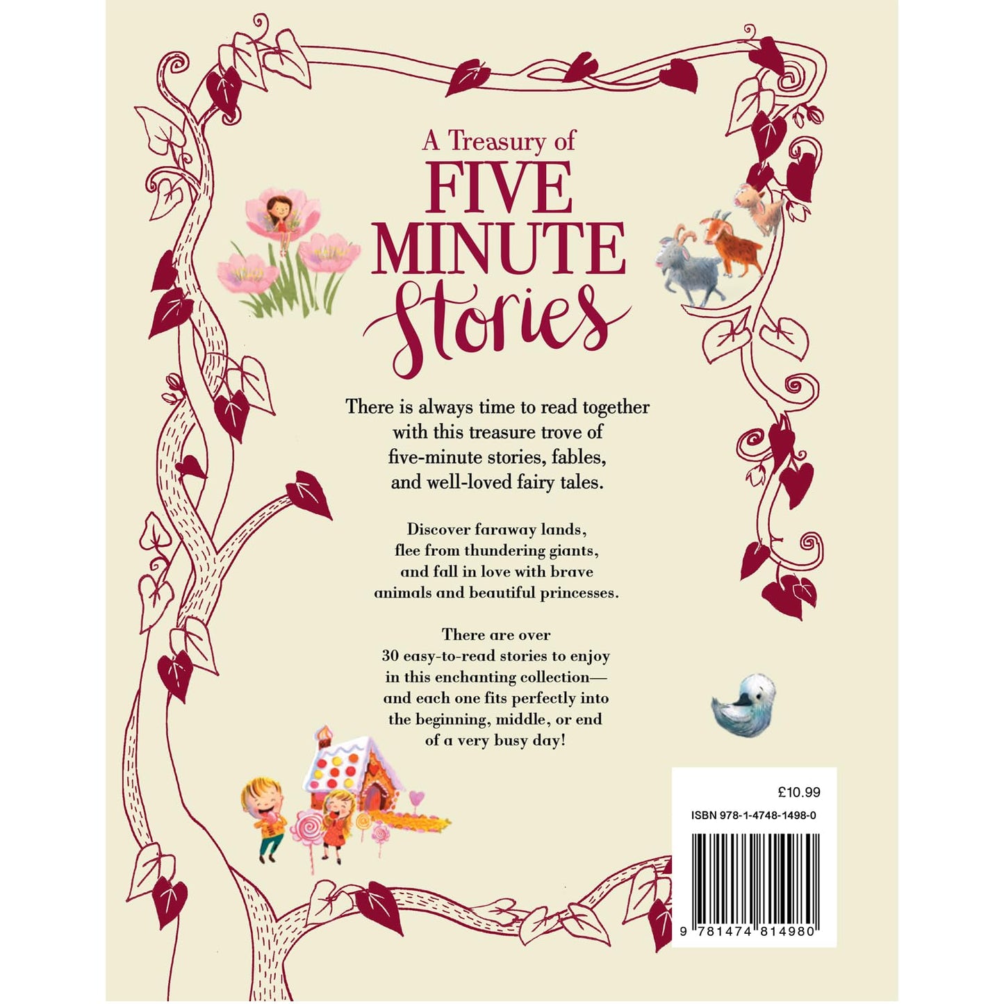 A Treasury of Five Minute Stories | Collection of Fables and Well-Loved Fairy Tales Stories | For 8 to 10 Year Old