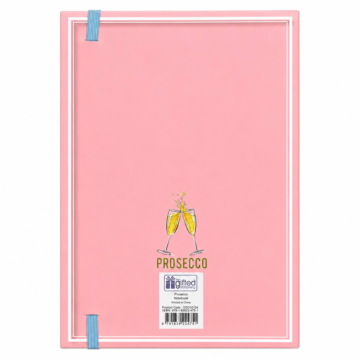 Prosecco A5 Flexi-Bound Ruled Notebook | 176 Sheets Ruled White Paper | Printed Page Edges