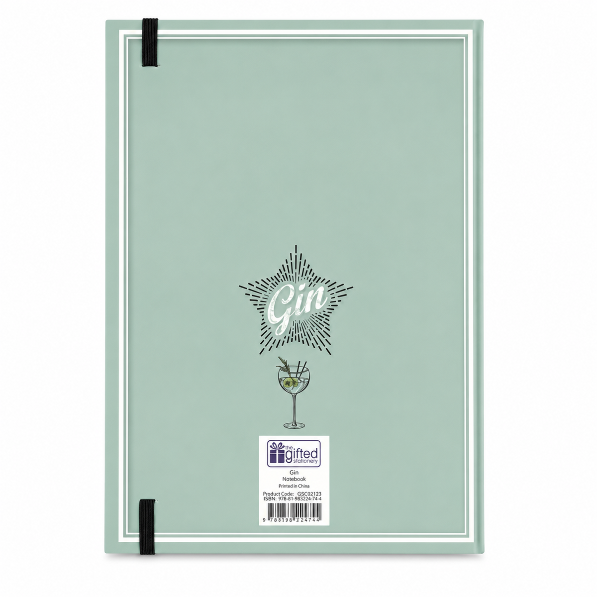 Gin A5 Flexi-Bound Ruled Notebook | 176 Sheets Ruled White Paper | Printed Page Edges