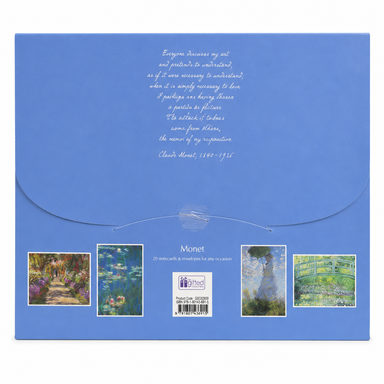 Claude Monet Water Lilies Greetingcard Collection | 20 Premium Blank Greetingcards with Envelopes