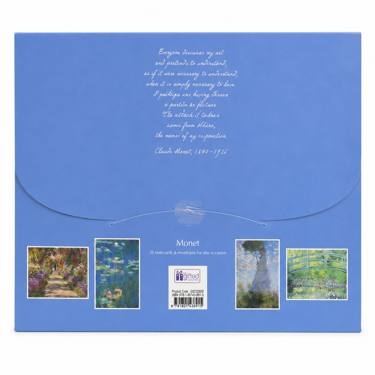 Claude Monet Water Lilies Greetingcard Collection | 20 Premium Blank Greetingcards with Envelopes