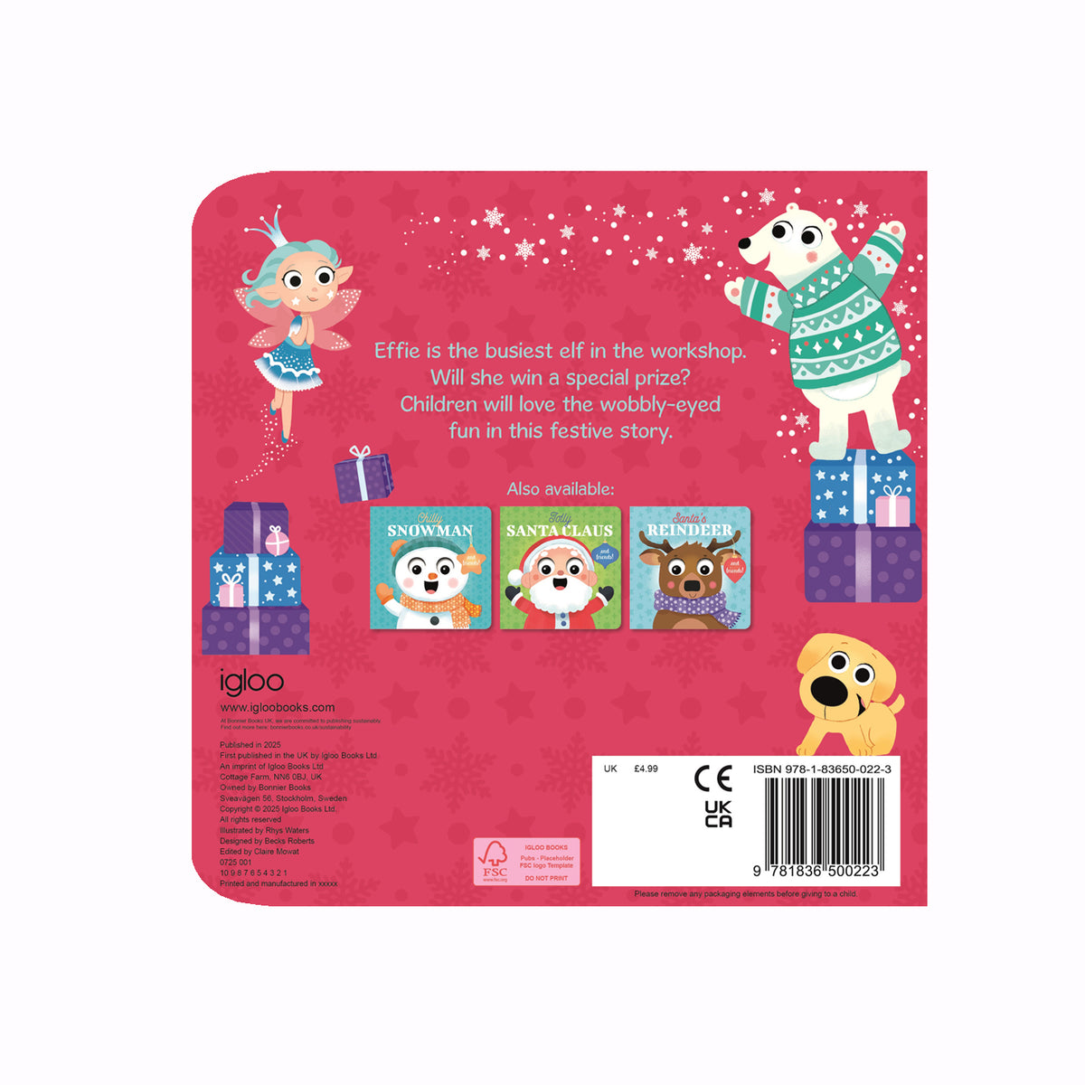 Wobbly Eyes 2: Busy Little Elf | Christmas Book | Holiday Storybook | Interactive Christmas Book
