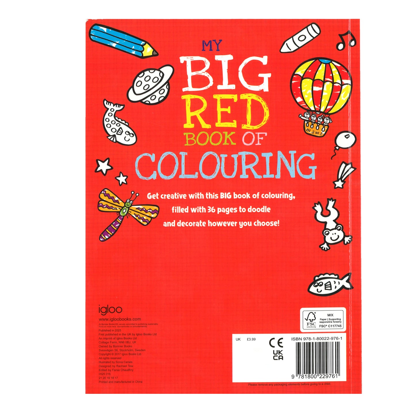 My Big Red Book of Colouring| My Big Blue Book of Colouring | Colouring Book | Colouring Book for Kids | Creative Activities | Fine Motor Skills | Preschool Learning | Drawing Fun