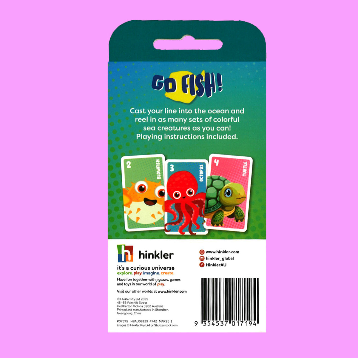 Classic Card Game Go Fish | Classic Family Card Game | Travel Game for Kids | Learning Fun | Ages 3+