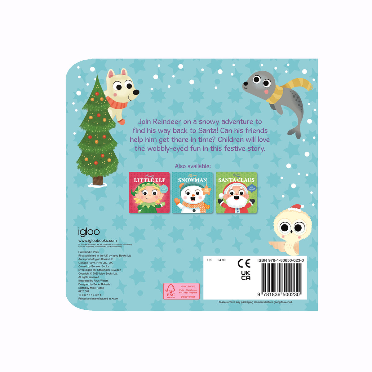 Wobbly Eyes 2: Santa's Reindeer | Christmas Book | Holiday Storybook | Interactive Christmas Book