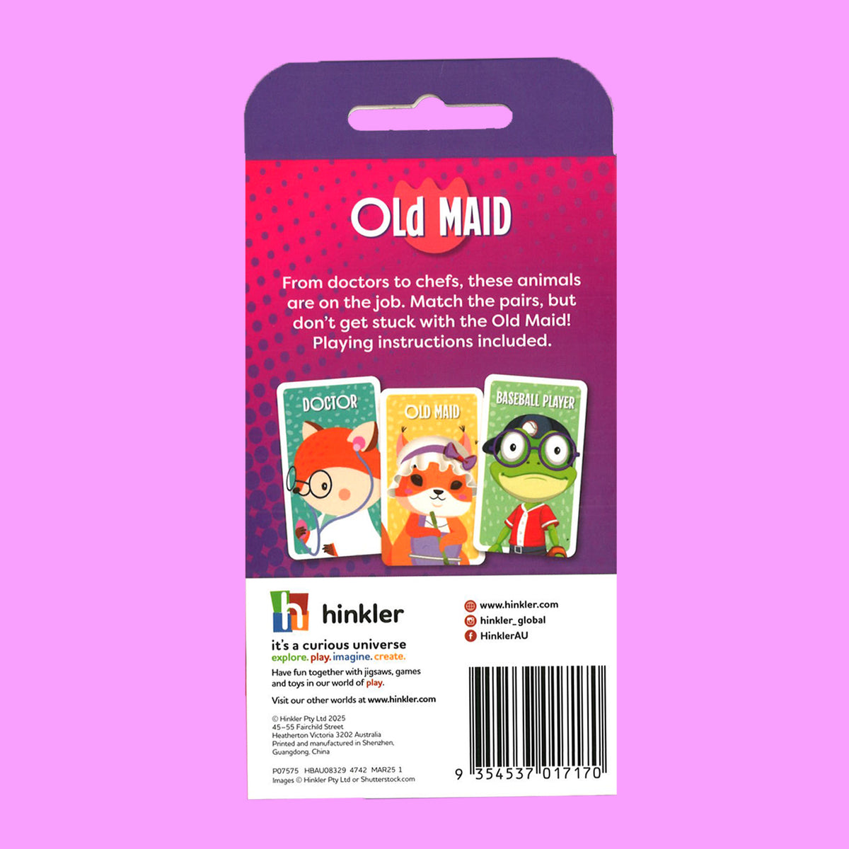 Classic Card Game Old Maid | Classic Family Card Game | Travel Game for Kids | Learning Fun