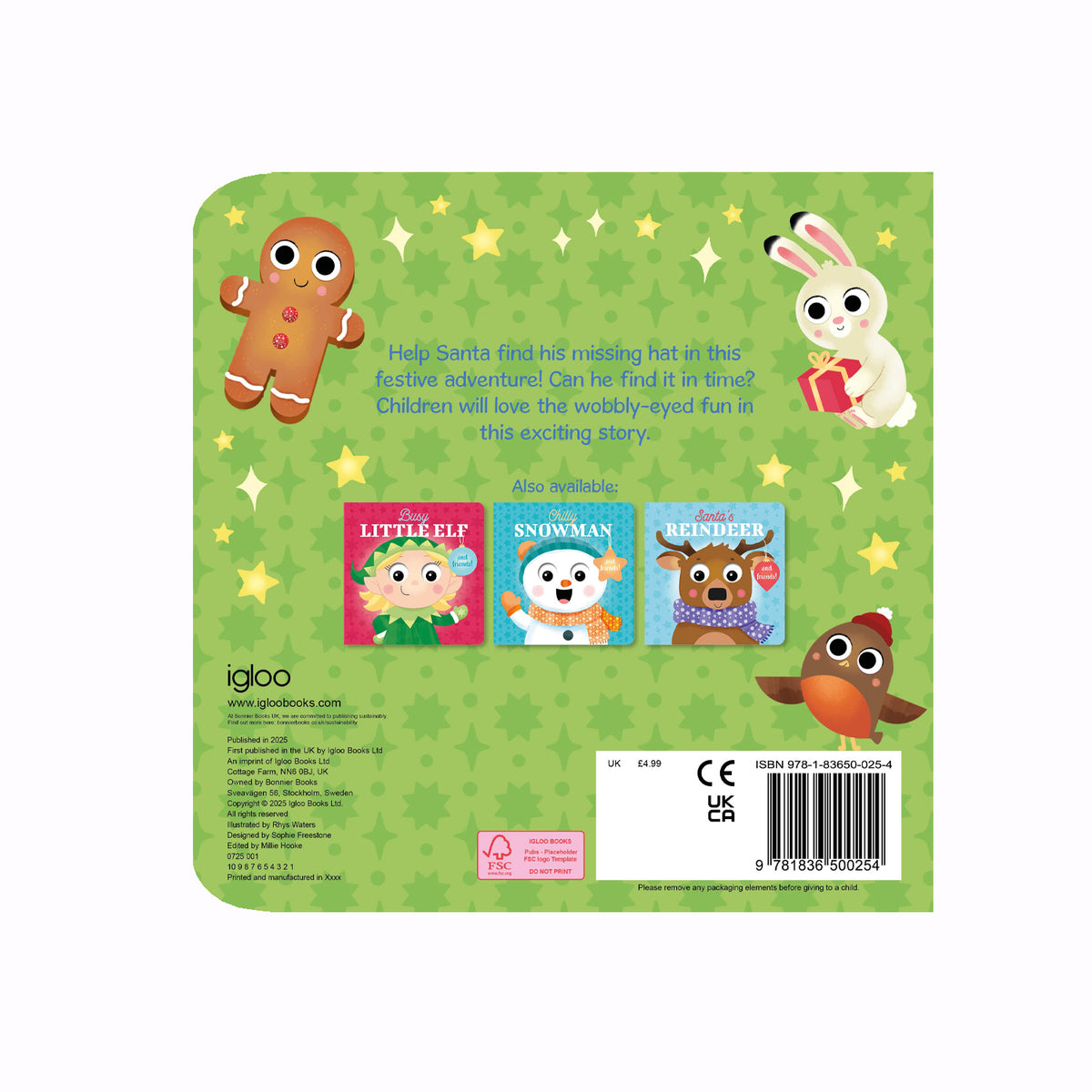 Wobbly Eyes 2: Jolly Santa Claus | Christmas Book | Holiday Storybook | Interactive Christmas Book