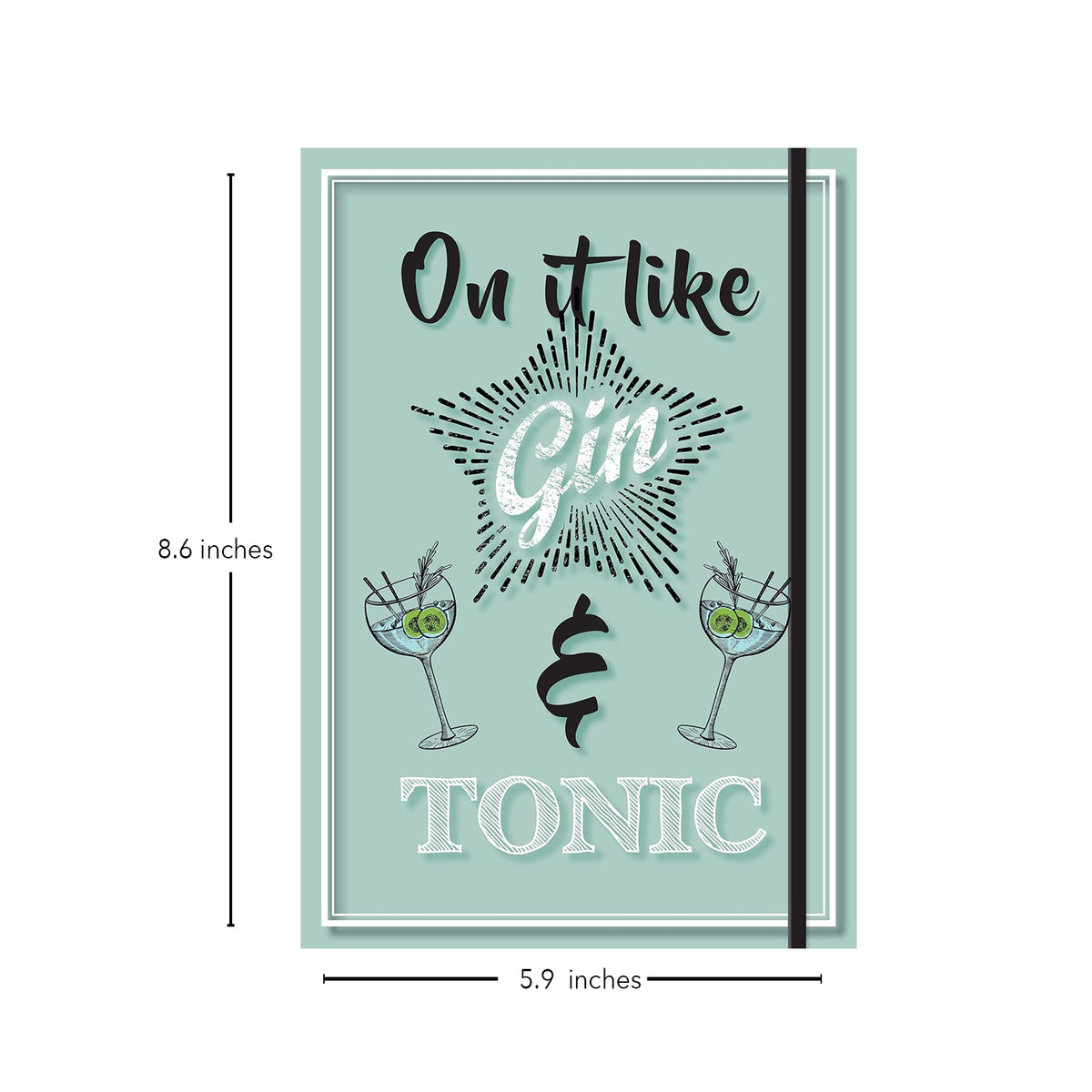 Gin A5 Flexi-Bound Ruled Notebook | 176 Sheets Ruled White Paper | Printed Page Edges