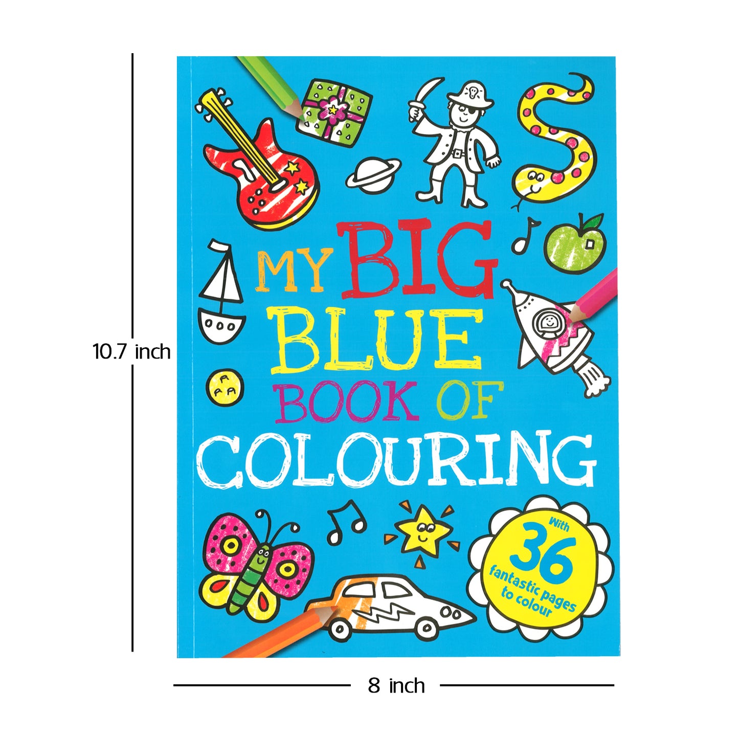 My Big Blue Book of Colouring | Colouring Book | Colouring Book for Kids | Creative Activities | Fine Motor Skills | Preschool Learning | Drawing Fun