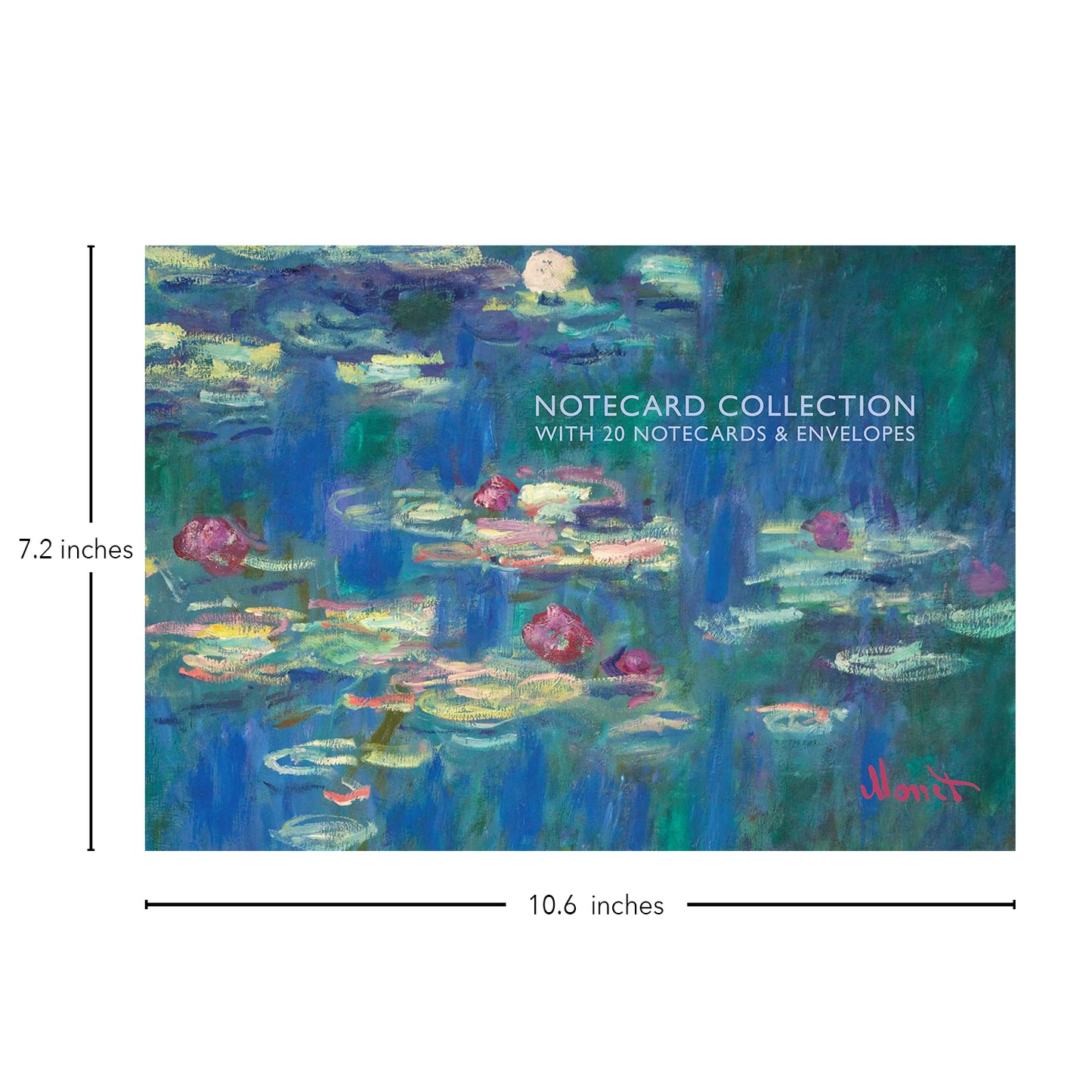 Claude Monet Water Lilies Greetingcard Collection | 20 Premium Blank Greetingcards with Envelopes