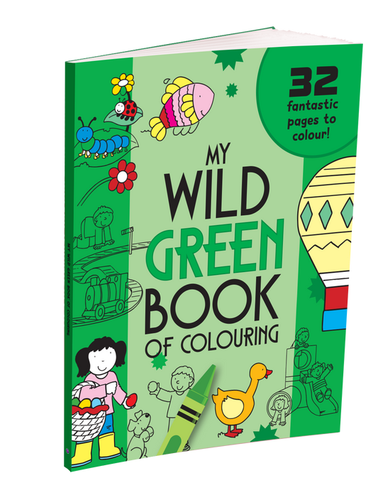 My Wild Green Book of Colouring |For Kids 3–6 Years | 32 Large and Simple Pictures to Colour