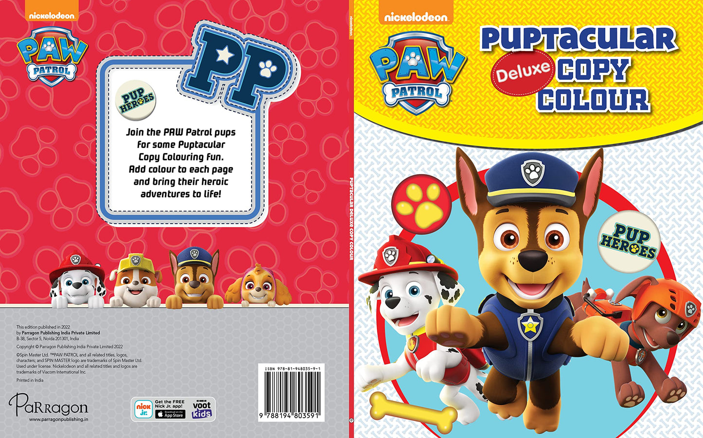 Paw Patrol Puptacular Copy Colour Parragon Publishing India
