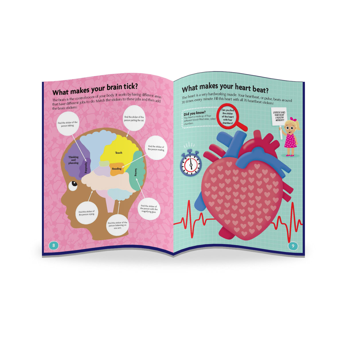 FunFacts - Sticker Activity Book - Human Body | Sticker Activity Book | Educational Activity Book