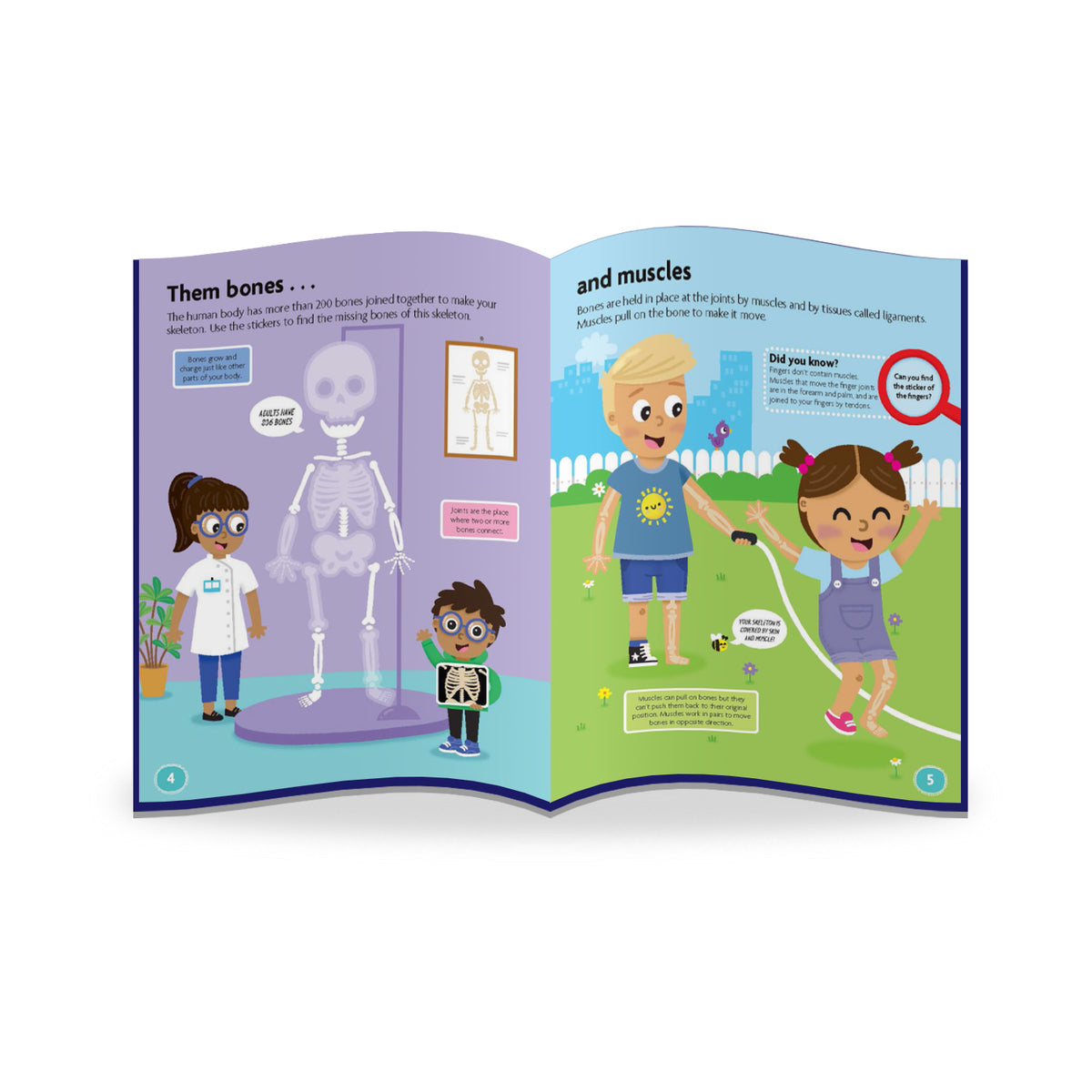 FunFacts - Sticker Activity Book - Human Body | Sticker Activity Book | Educational Activity Book