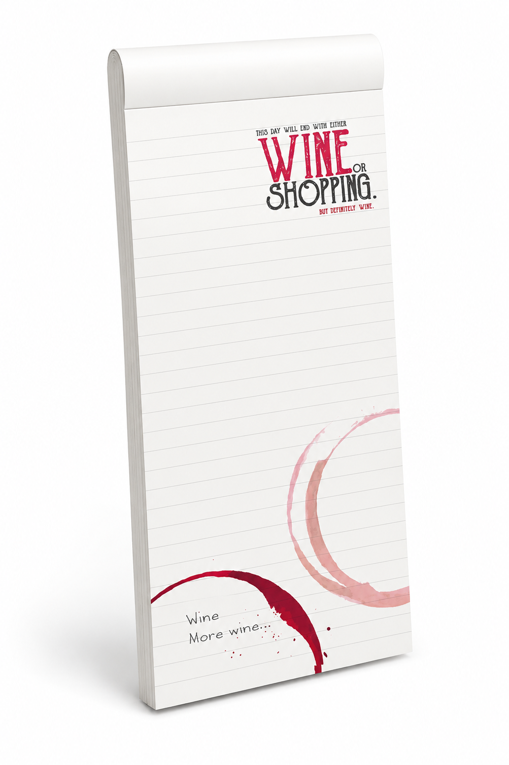 Wine Magnetic Shopping List Pad | 74 Tear-Off Sheets with Fridge Magnets