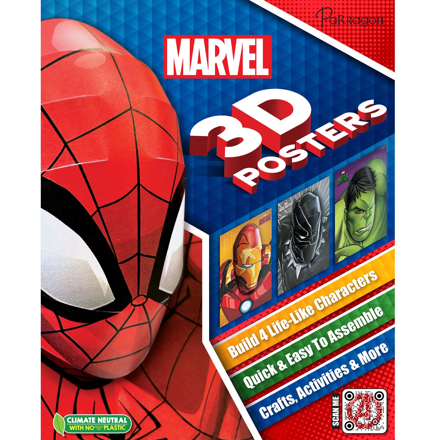 Marvel: Pop Heads - 3D Crafts | 3D posters | Marvel activity book | Press out model book Parragon