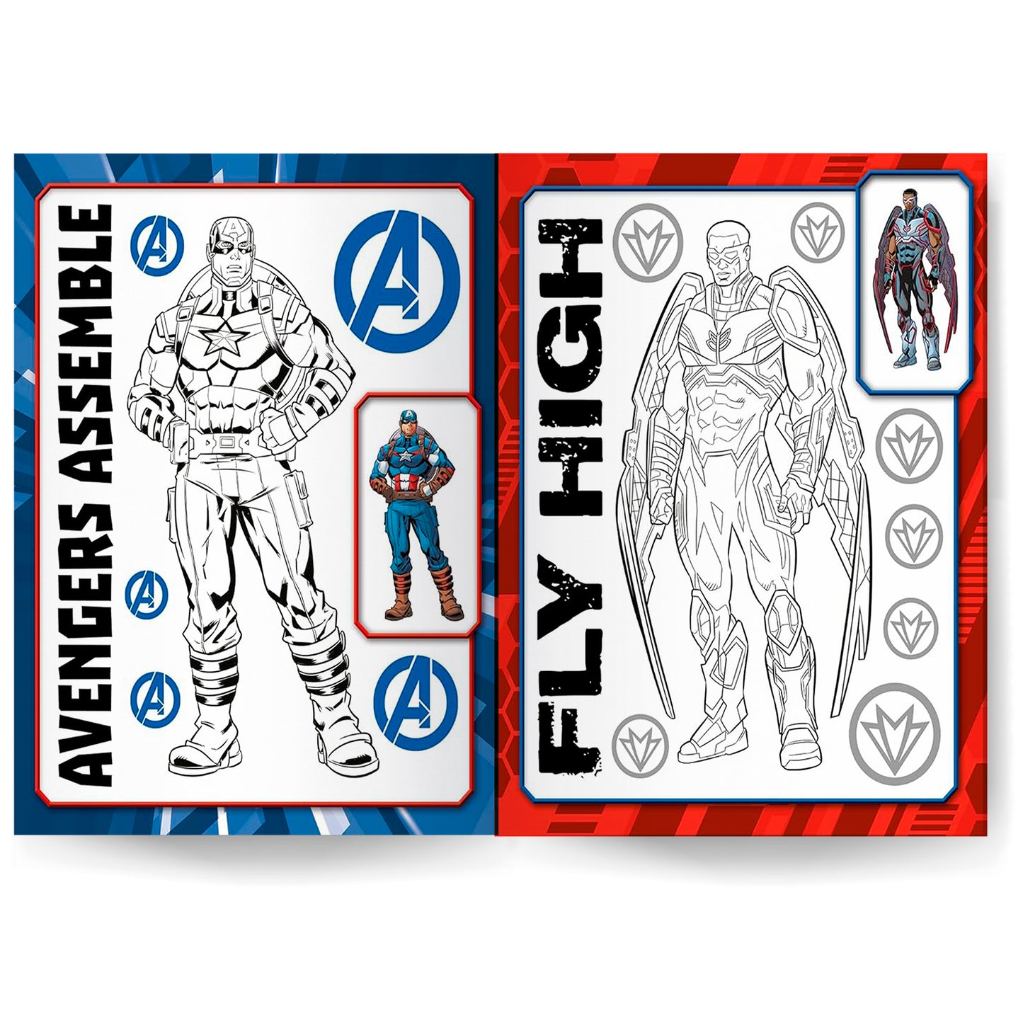 Marvel Captain America: 5-In-1 Colouring Book | Stickers, Coloring & Activities Books for Kids