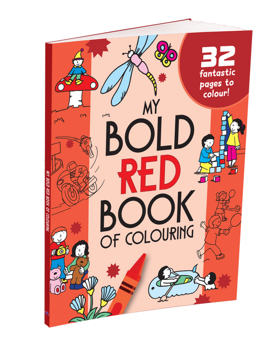 My Bold Red Book of Colouring |For Kids 3–6 Years | 32 Large and Simple Pictures to Colour