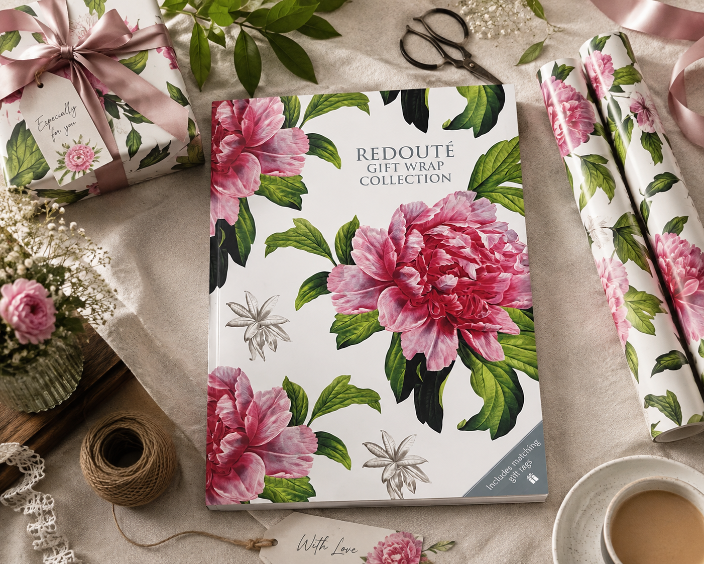 Redouté Gift Wrap Collection | Pierre-Joseph Redouté Floral Botanical Collection