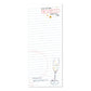 Prosecco Magnetic Shopping List Pad | 74 Tear-Off Sheets with Fridge Magnets