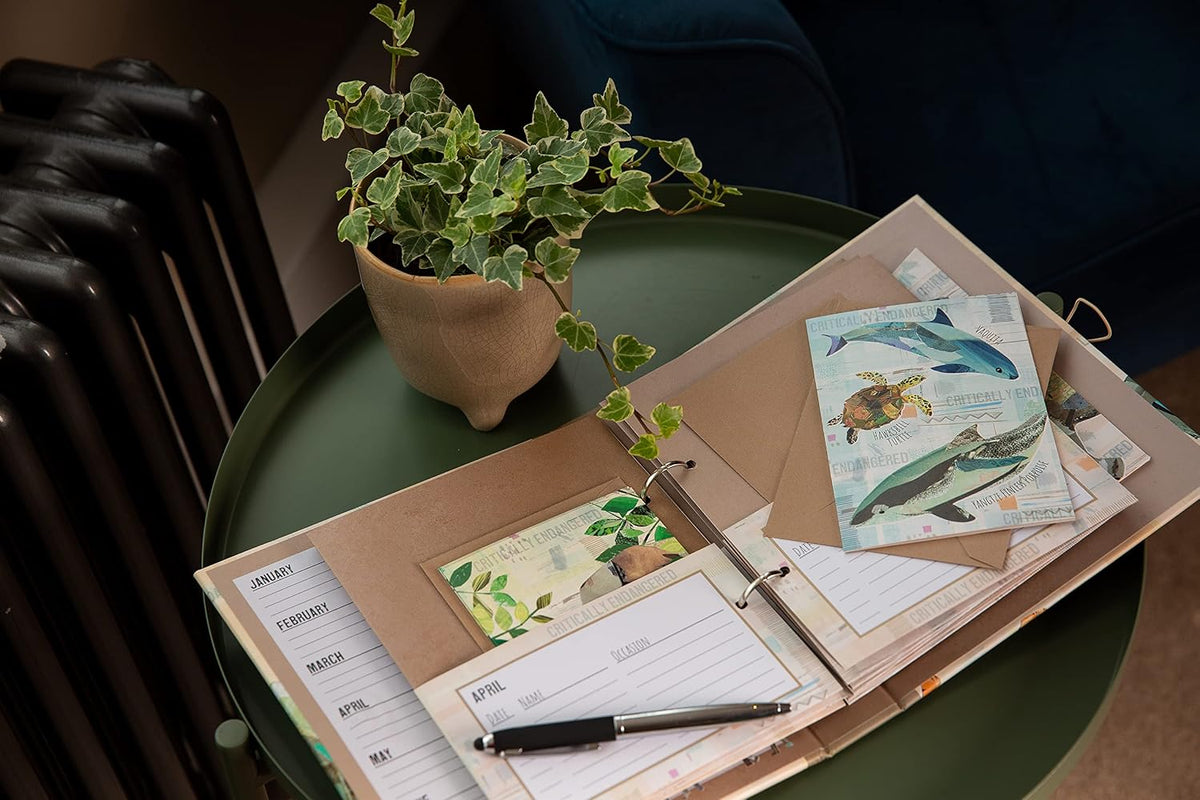 Greeting Cards Organiser Endangered Wildlife Theme