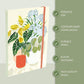 Wild Leaf A5 Flexi-Bound Ruled Notebook | Botanical Plant Artist Print