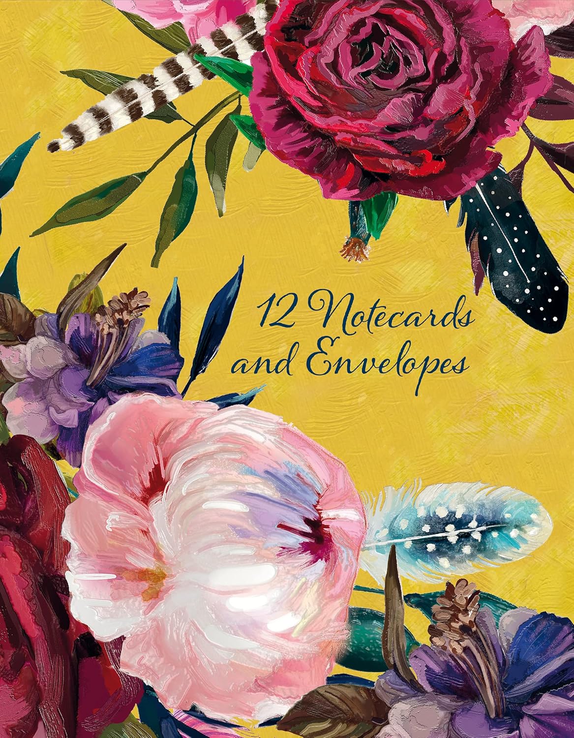 Flourish Greetingcard Wallet | 12 Premium Blank Greetingcards, 4 Beautiful Designs & Envelopes