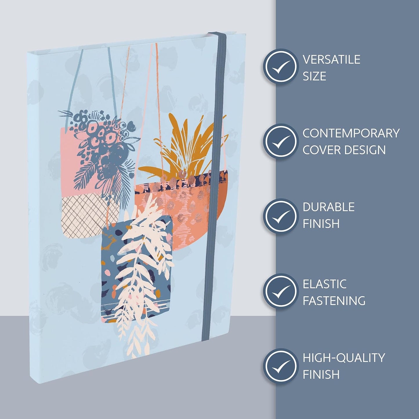 Bohemian A5 Flexi-Bound Ruled Notebook | 176 Sheets Ruled White Paper | Printed Page Edges