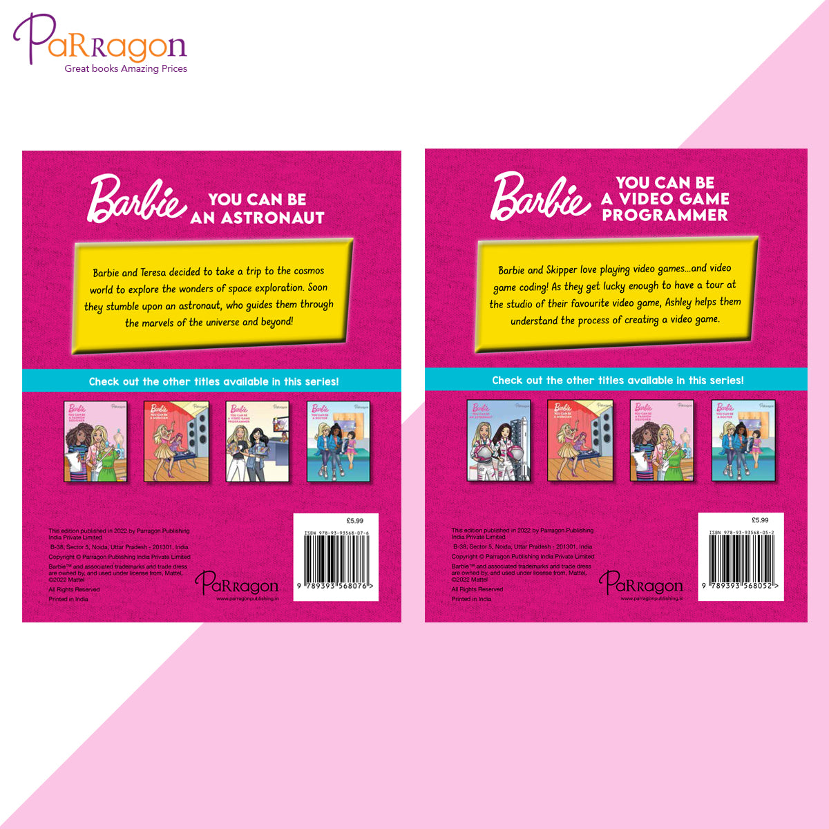 Barbie You Can Be (Set of 2 books) Hardcover [Hardcover] Parragon
