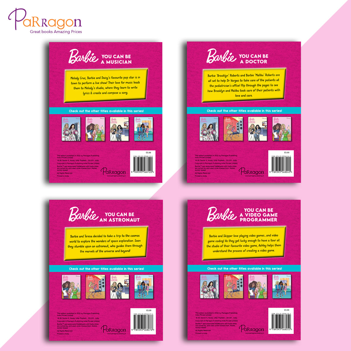 Barbie You Can be Series (Set of 4 Books)