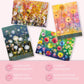 Pom Poms Greetingcard Wallet | 12 Premium Blank Greetingcards, 4 Vibrant Designs & Envelopes
