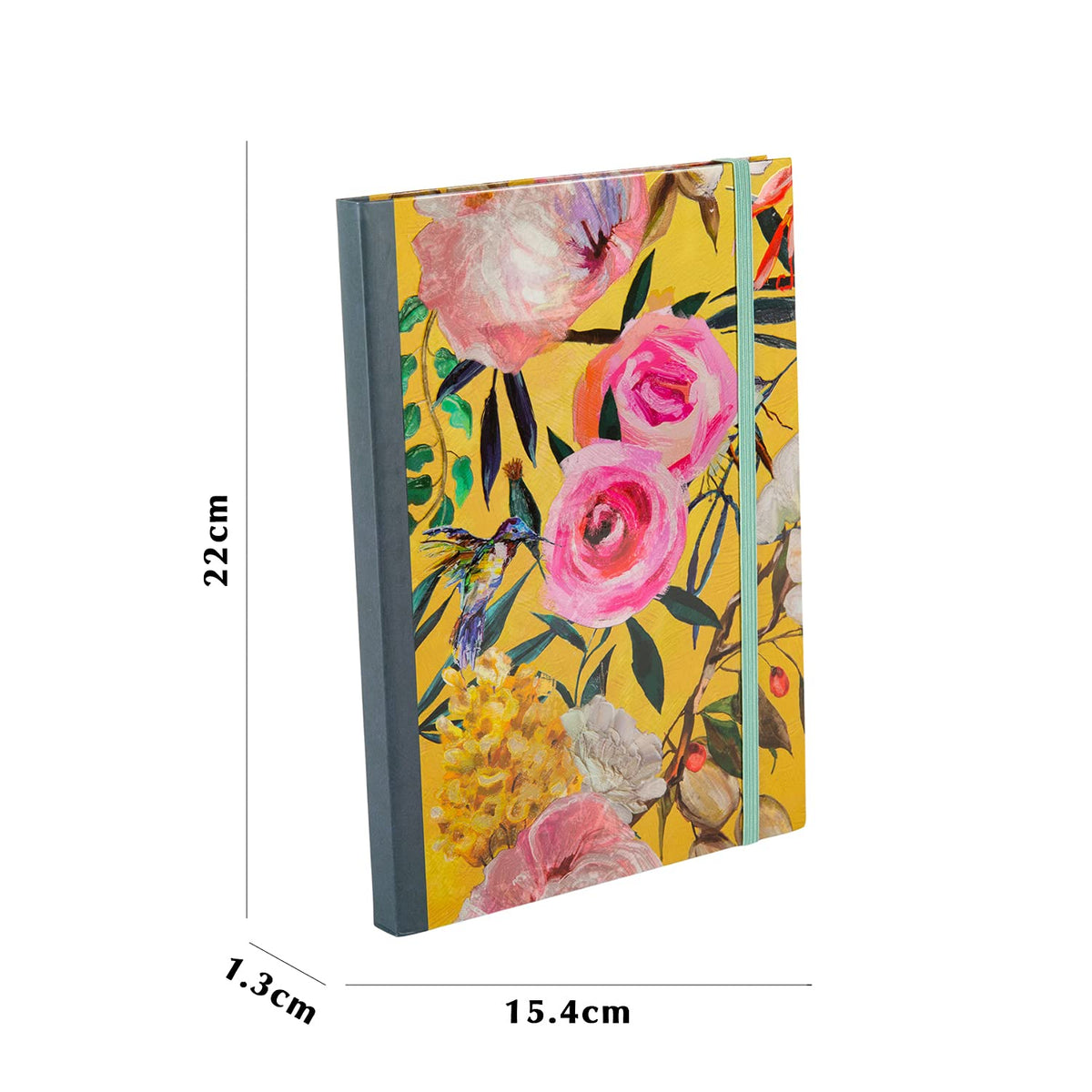 Flourish Flexi-Bound Ruled Notebook | Floral & Hummingbird Artist Print