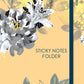 Bee Wild Sticky Notes Folder | 7 Sticky Note Pads, Tear-Off List Pad & Hardback Organizer