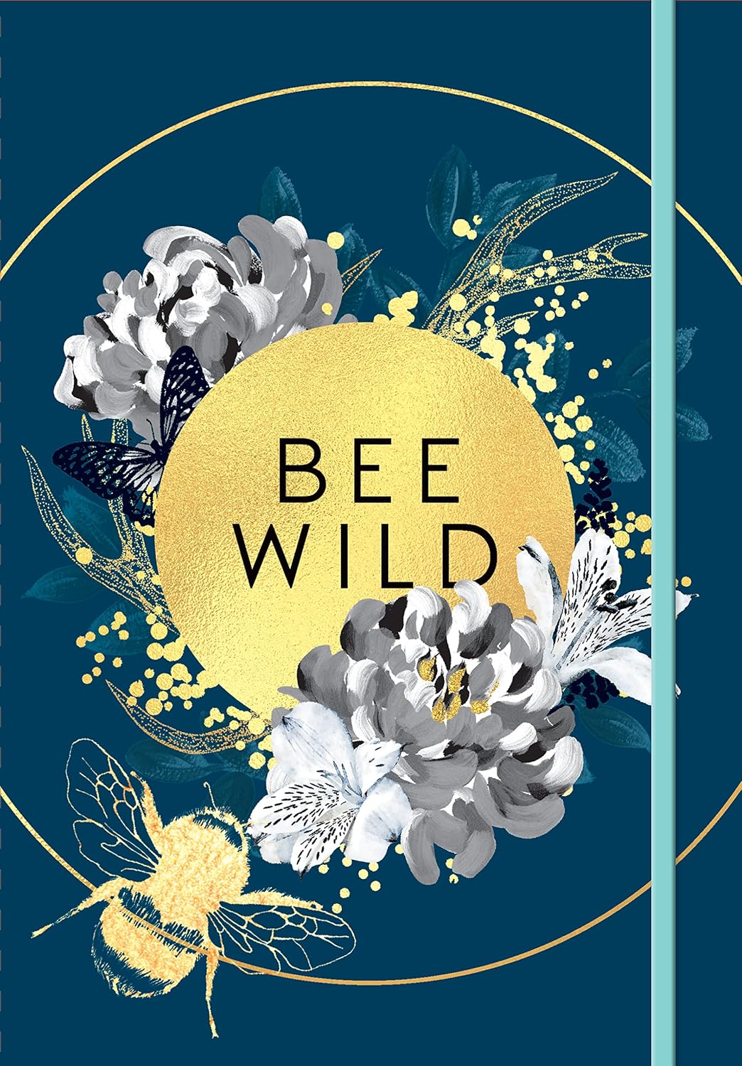 Bee Wild A5 Flexi-Bound Ruled Notebook | 176 Sheets Ruled White Paper | Elastic Closure