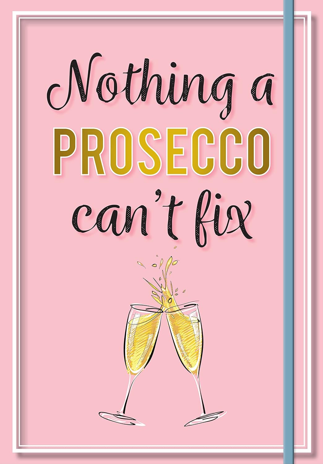 Prosecco A5 Flexi-Bound Ruled Notebook | 176 Sheets Ruled White Paper | Printed Page Edges