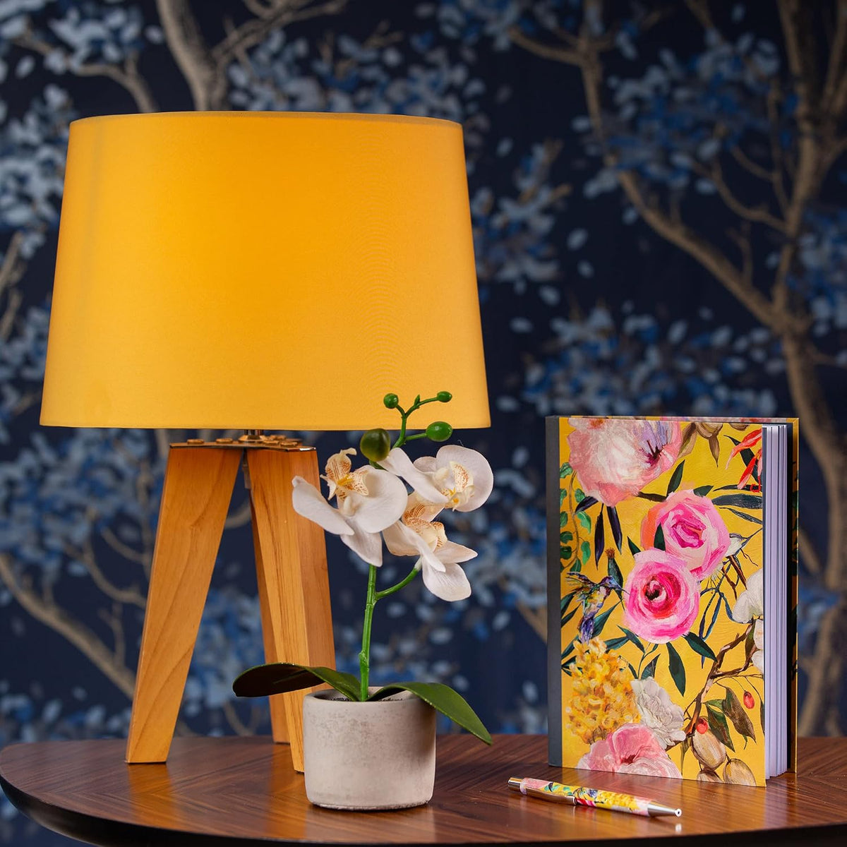 Flourish Flexi-Bound Ruled Notebook | Floral & Hummingbird Artist Print