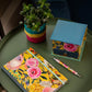 Memo Cube  Flourish Theme | Decorative Floral Desk Organiser