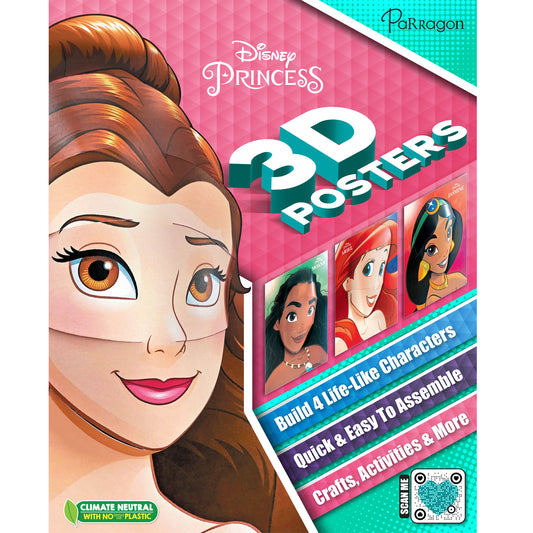 Disney Princess: Pop Heads - 3D Crafts | 3D posters | Disney princess activity book | Press out model book