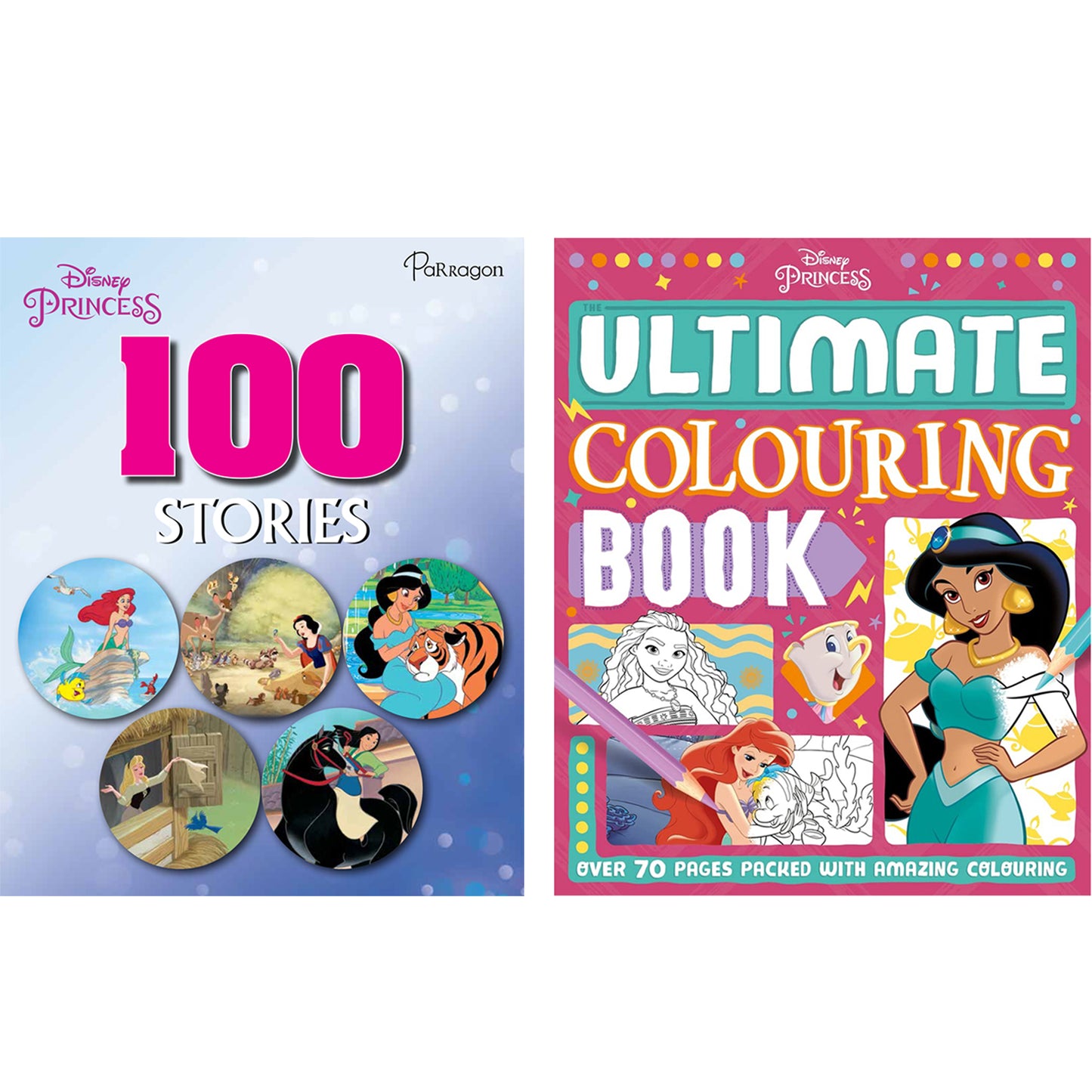 Disney Princess Story and Colouring Bundle (Set of 2 Books) [Hardcover] Parragon