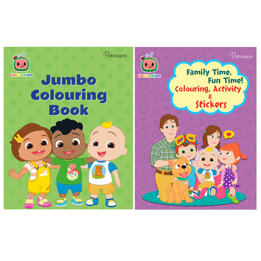 Cocomelon Fun Time with JJ Colouring & Activity Book Set of 2 Books [Paperback] Parragon