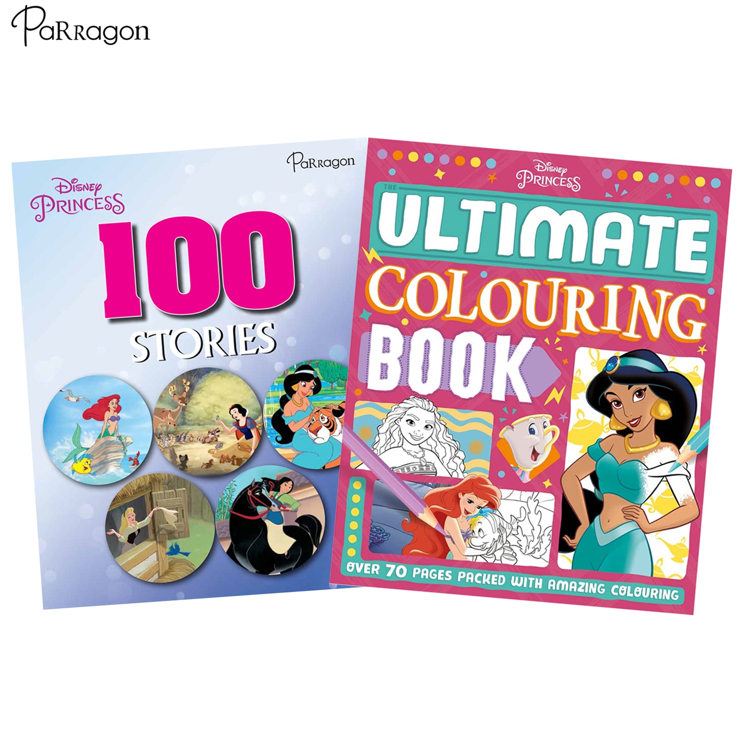 Disney Princess Story and Colouring Bundle (Set of 2 Books) [Hardcover] Parragon