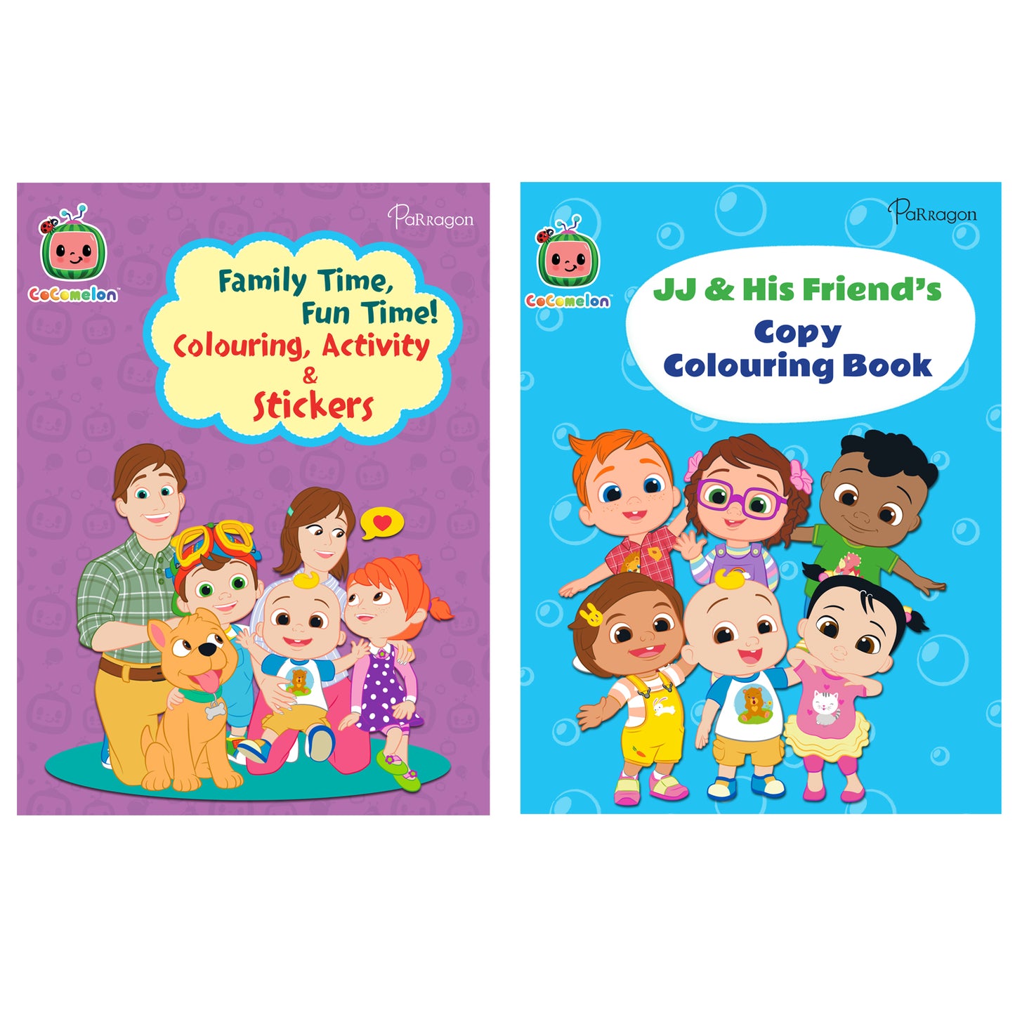Cocomelon JJ & his Crew Colouring & Activity Book Set of 2 Books [Paperback] Parragon