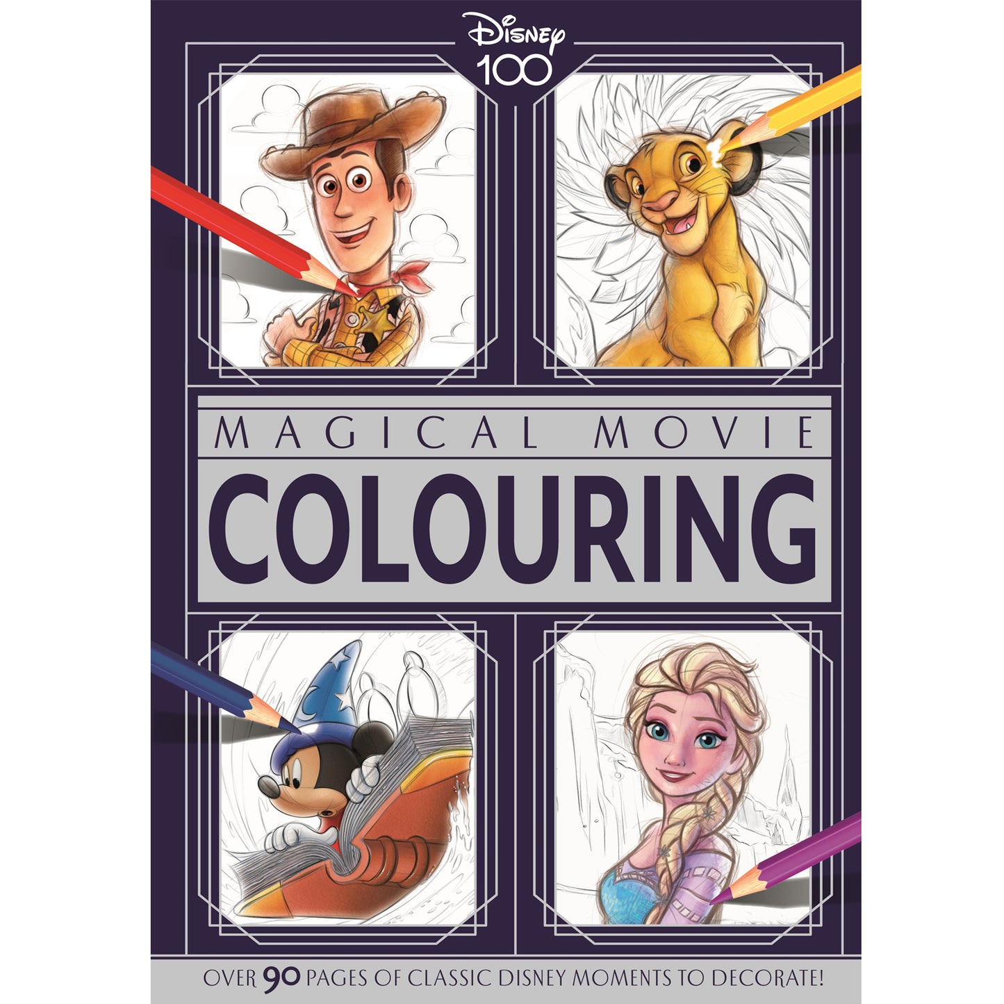 Disney: 100 Years of Disney | Disney 100 Years of Wonder | D100 Colouring Books | Disney mixed colouring book [Paperback] Parragon