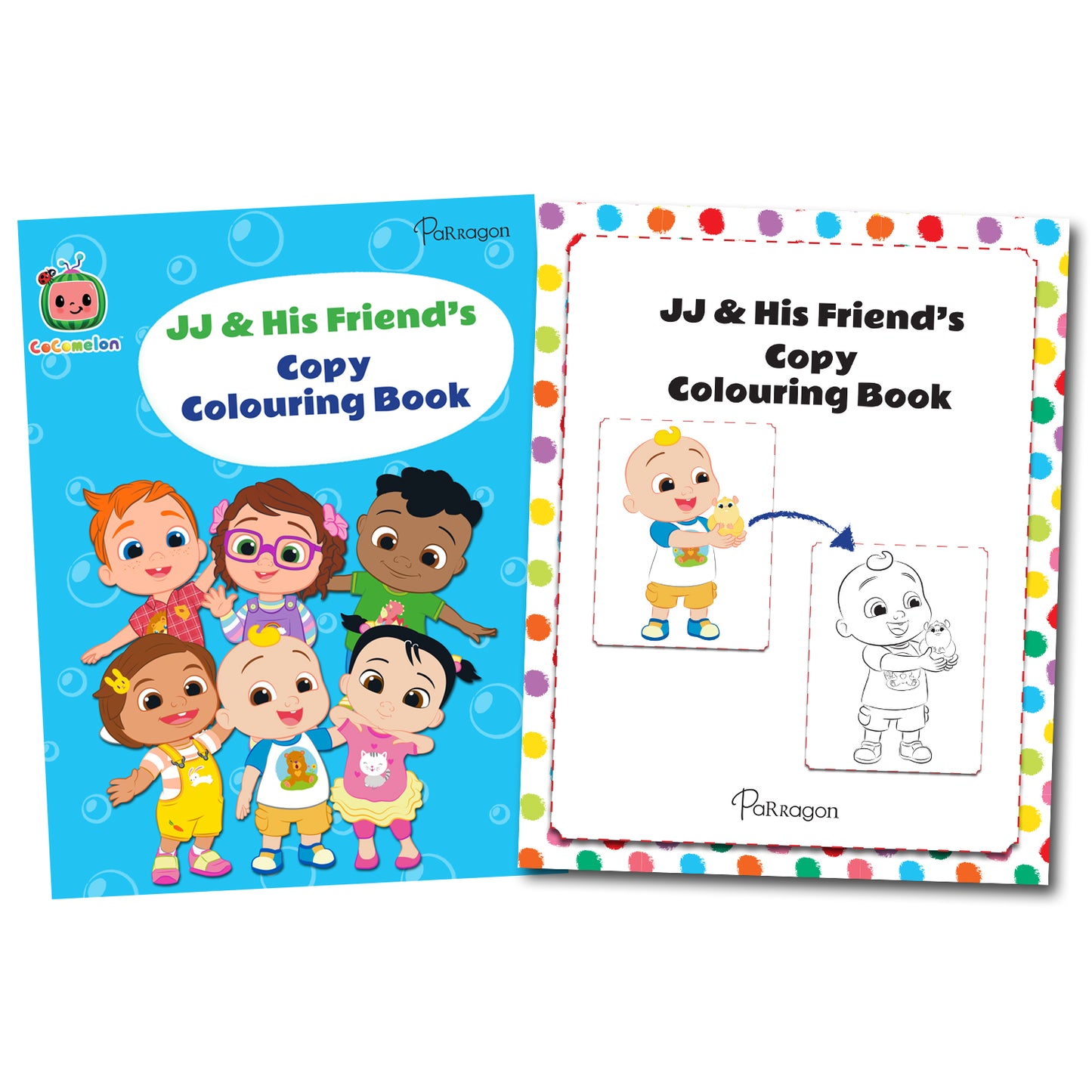 Cocomelon JJ & his Friends Colouring Book Set of 2 Books [Paperback] Parragon