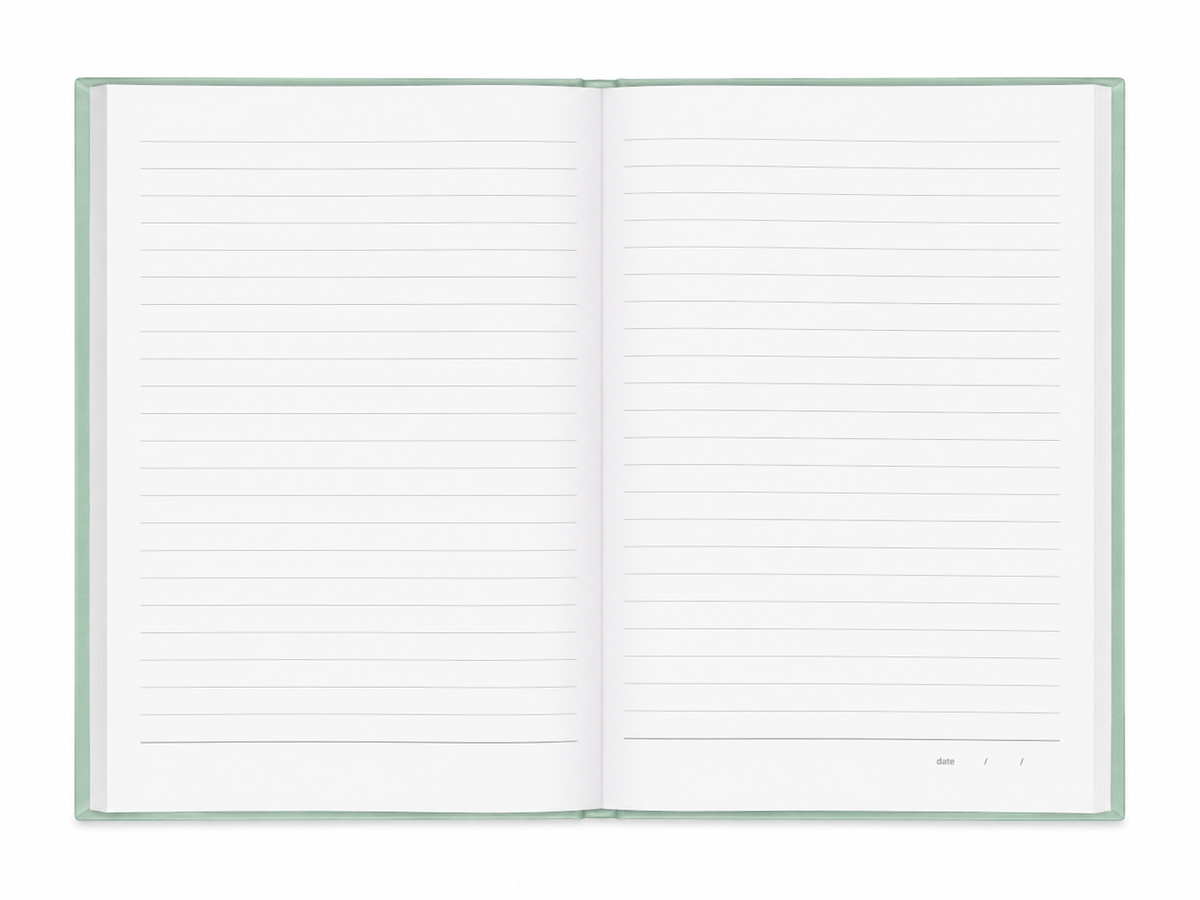 Gin A5 Flexi-Bound Ruled Notebook | 176 Sheets Ruled White Paper | Printed Page Edges