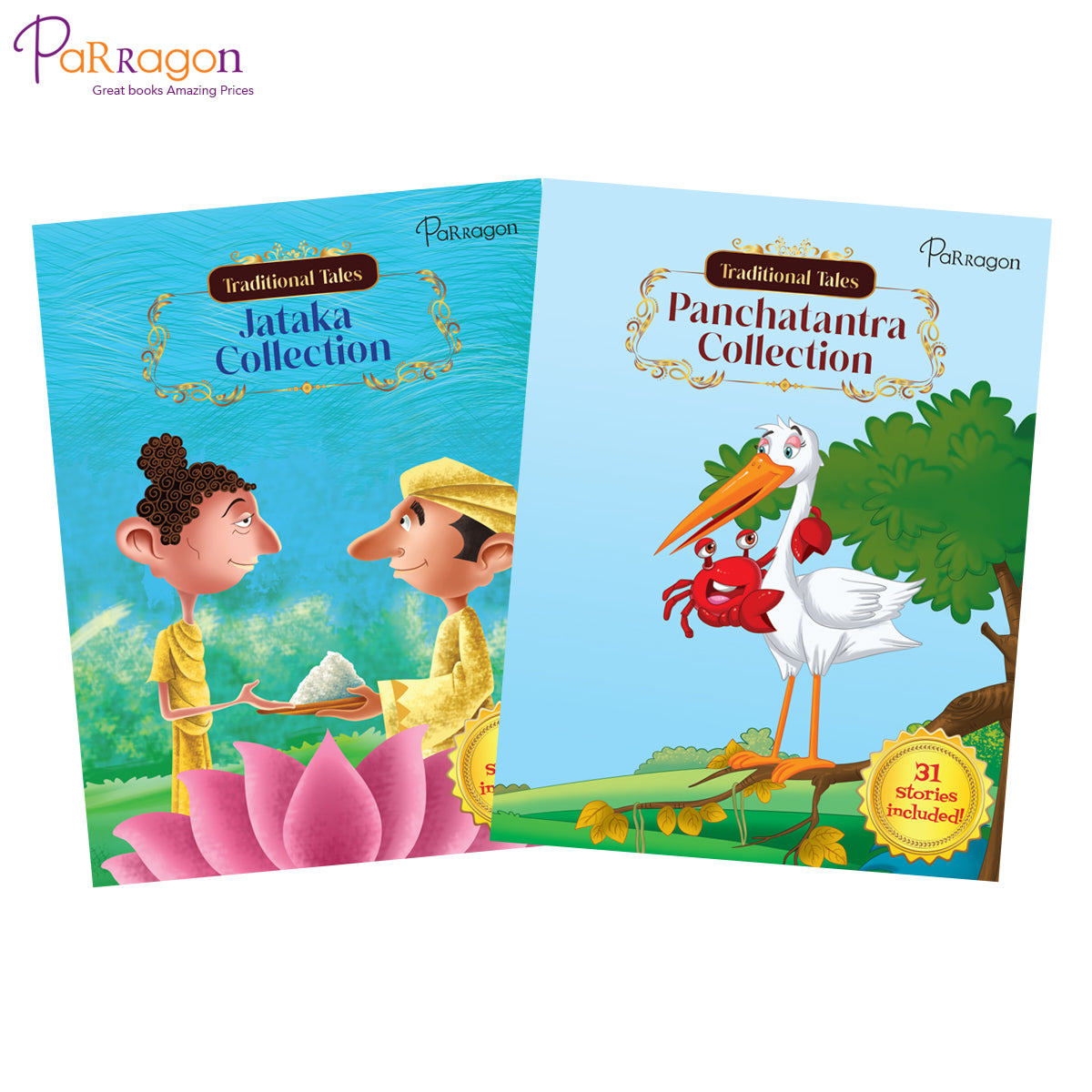 Traditional Tales Folk Stories - Panchatantra Collection & Jataka Collection (Set of 2 books)