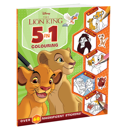 Disney The Lion King: 5-In-1 Colouring | Stickers, Coloring & Activities Books for Kids