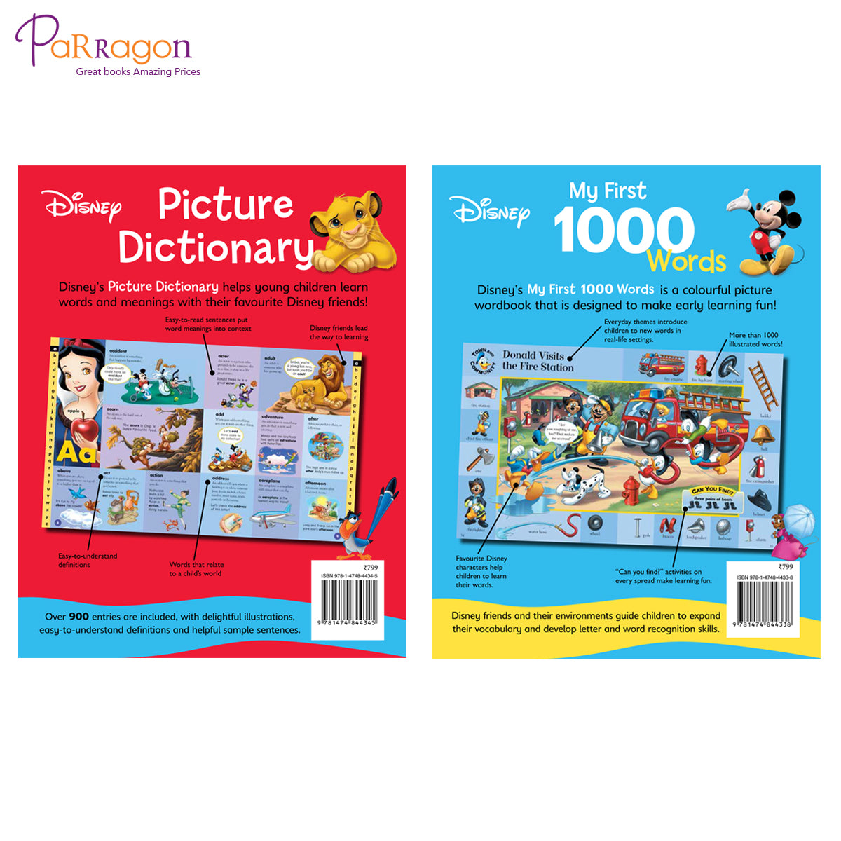Disney Picture & Words Dictionery for Early Learners (Set of 2 Books)